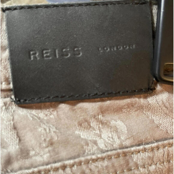 REISS London Womens Jeans Pants Kelly Jacquard Super Skinny Ankle Zip Size 6 EUC - Picture 6 of 6